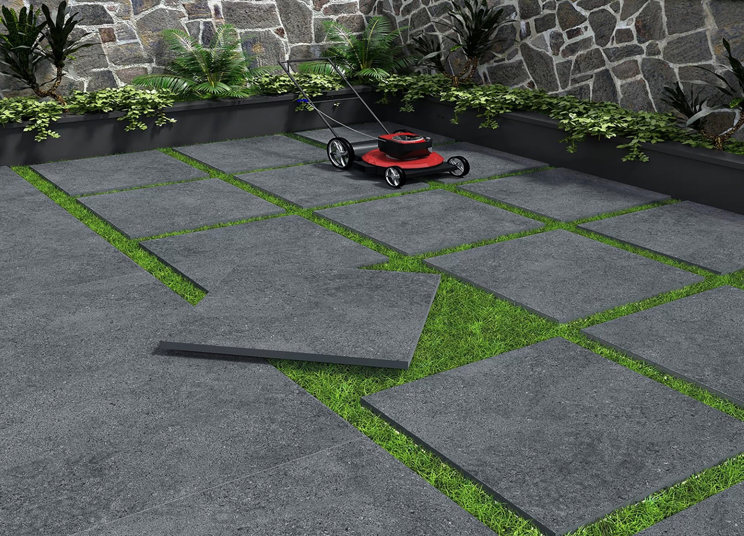 Dior RE Black Matt 60x60x2 Realistik фото 4