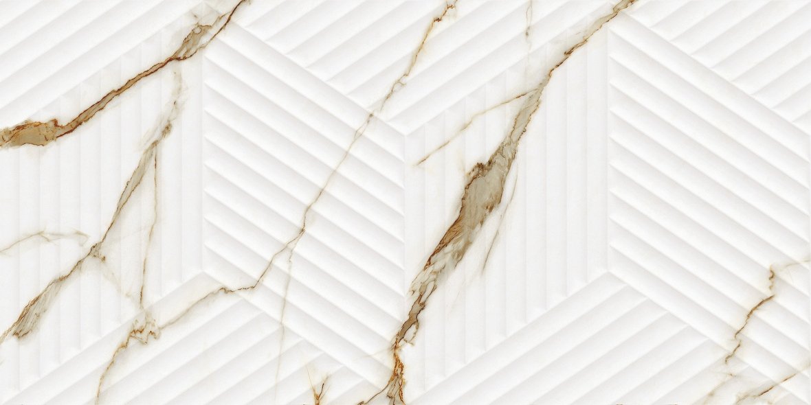LE63063A-F53 Bianco Carrara Oro Cubo Rectificado 30х60 Artecera