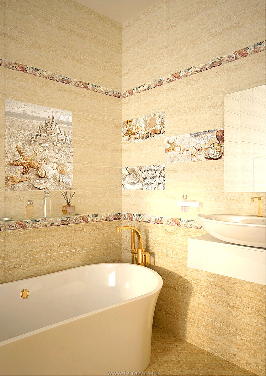 Декор Caliza Beige Mare 2 20.1x50.5 Azori