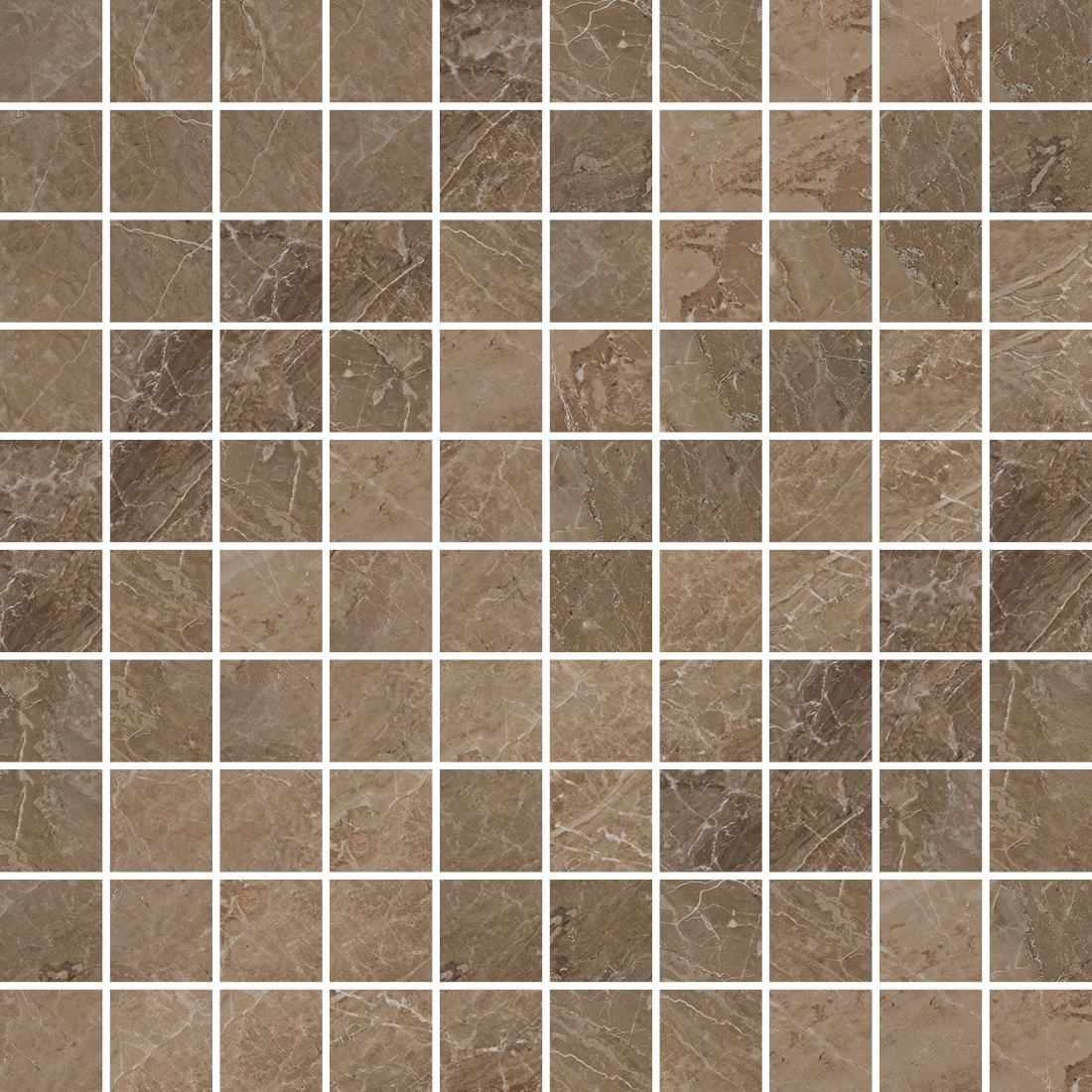 240507 MARBLE MOSAICS T100 MARRONE 29,1x29,1 Versace (Gardenia Orchidea)