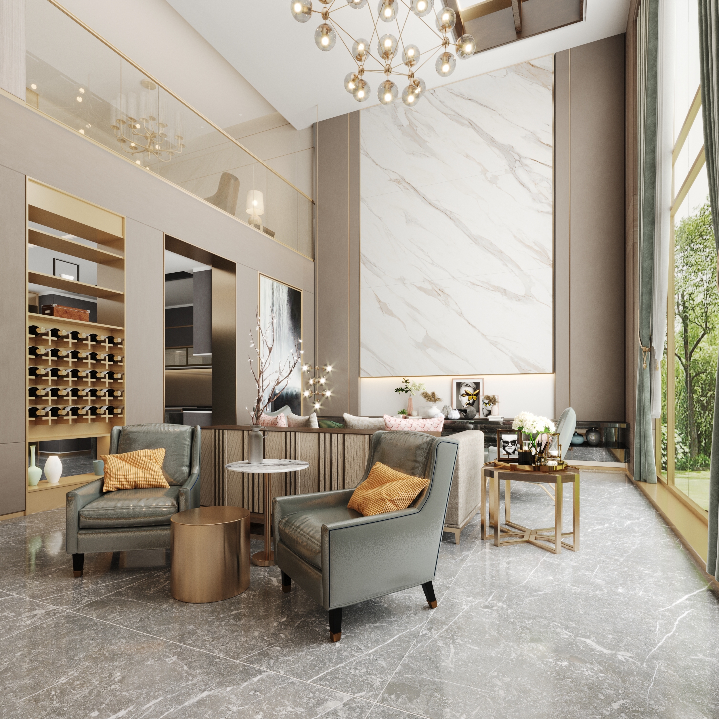 Garda Calacatta Gold Satin Спеченный камень 1200x2700x6 Delfone фото 5