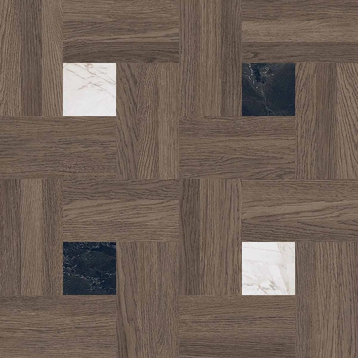 PF60020119 Leatherwood Chesterfield Ebony Nat 3D Rett 8.5mm 60x60 Versace (Gardenia Orchidea) фото 5