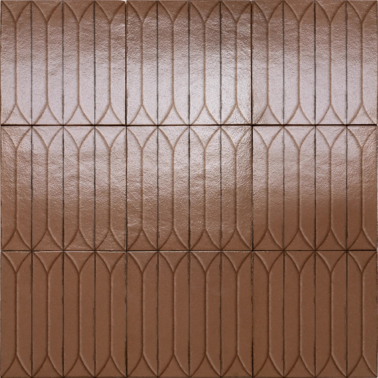 MPM2 Terramater Cotto Struttura 3D Losanga Lux 9.1x37.5 MARAZZI Italy