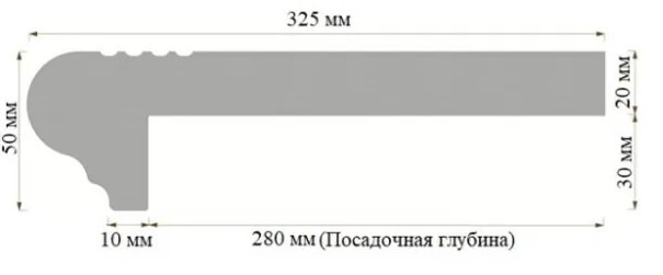 Угловая ступень 420 Антрацит 32.5x32.5 Steady Step