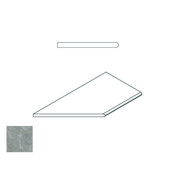 620090000387 Climb ROCK BORDO ROUND SX 30x60 Italon