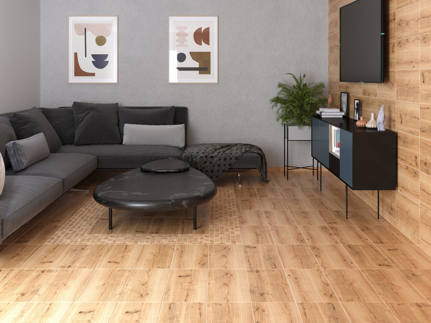 WS5A156 Плинтус Woodhouse темно-бежевый 7x59,8 Cersanit