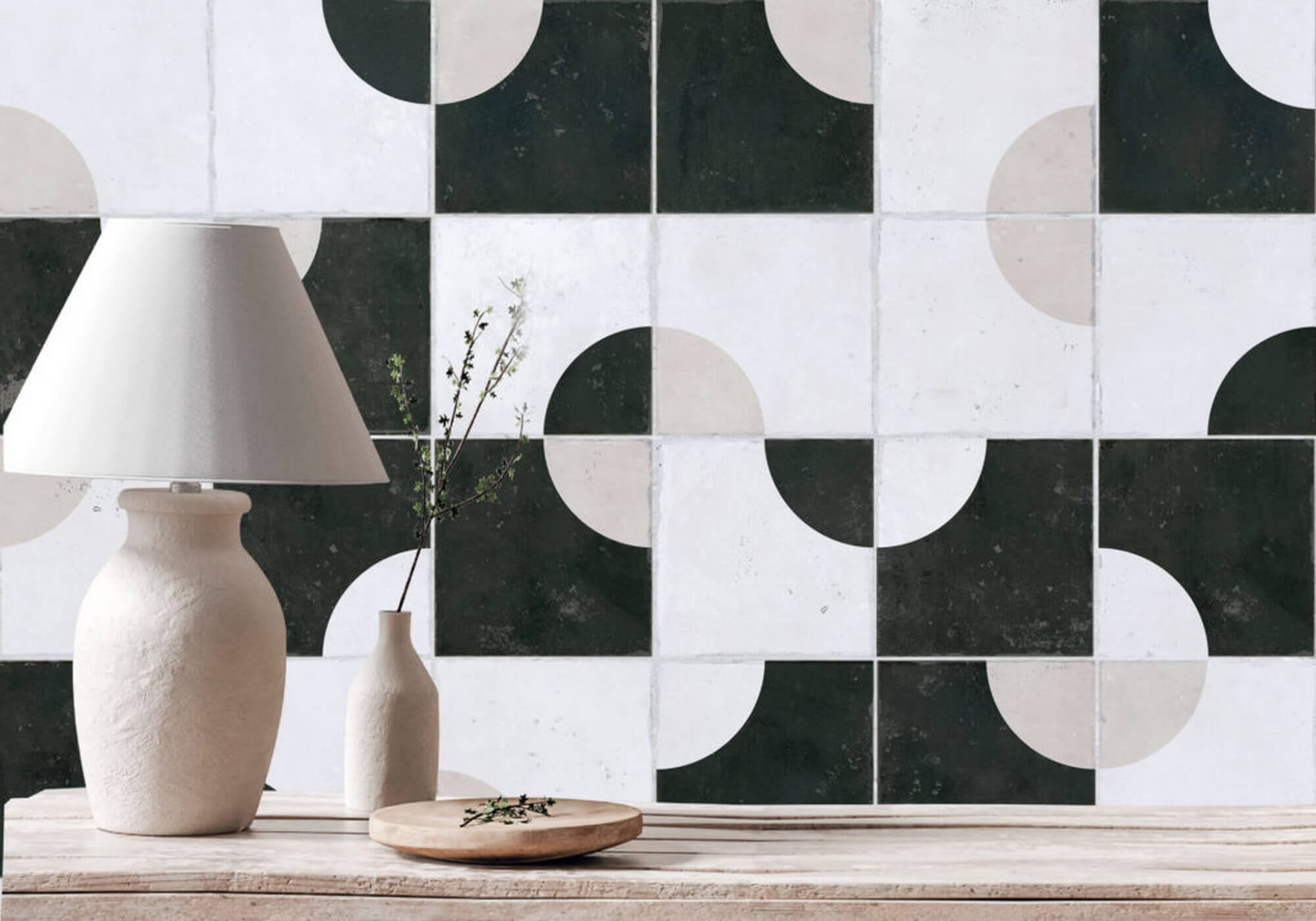 Florentina Lilia White 15x15 Nanda Tiles