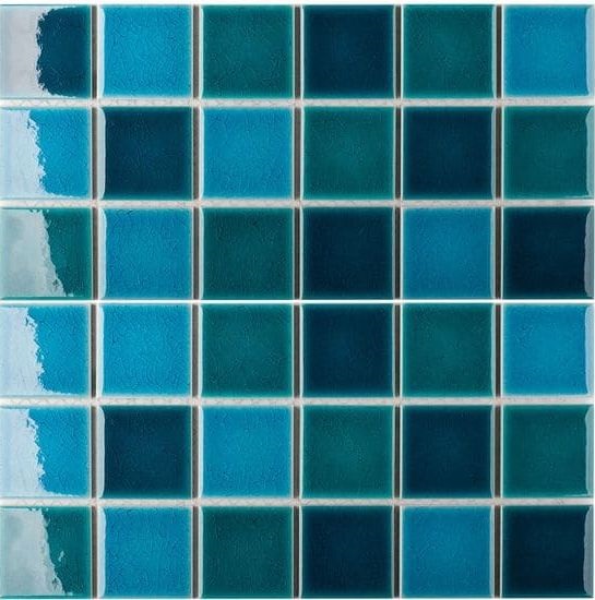 LWWB83333 Crackle Green Mixed Glossy 4.8x4.8 30.6х30.6х6 StarMosaic