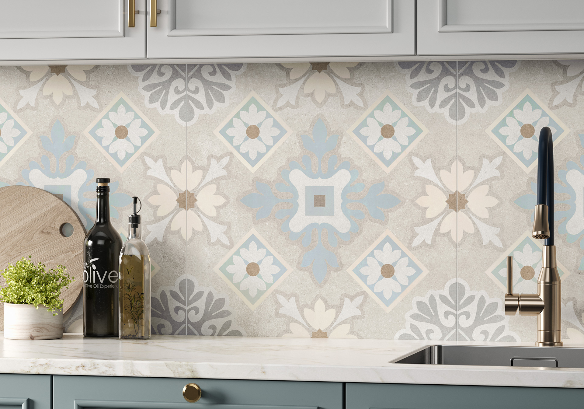GFU6060FLL46R Floral матовый карвинг 600x600x9 Alma Ceramica (Уралкерамика) фото 13