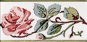 ADMO3025 Cenefa Rosas PB CARMIN C/C B 7,5х15 Adex