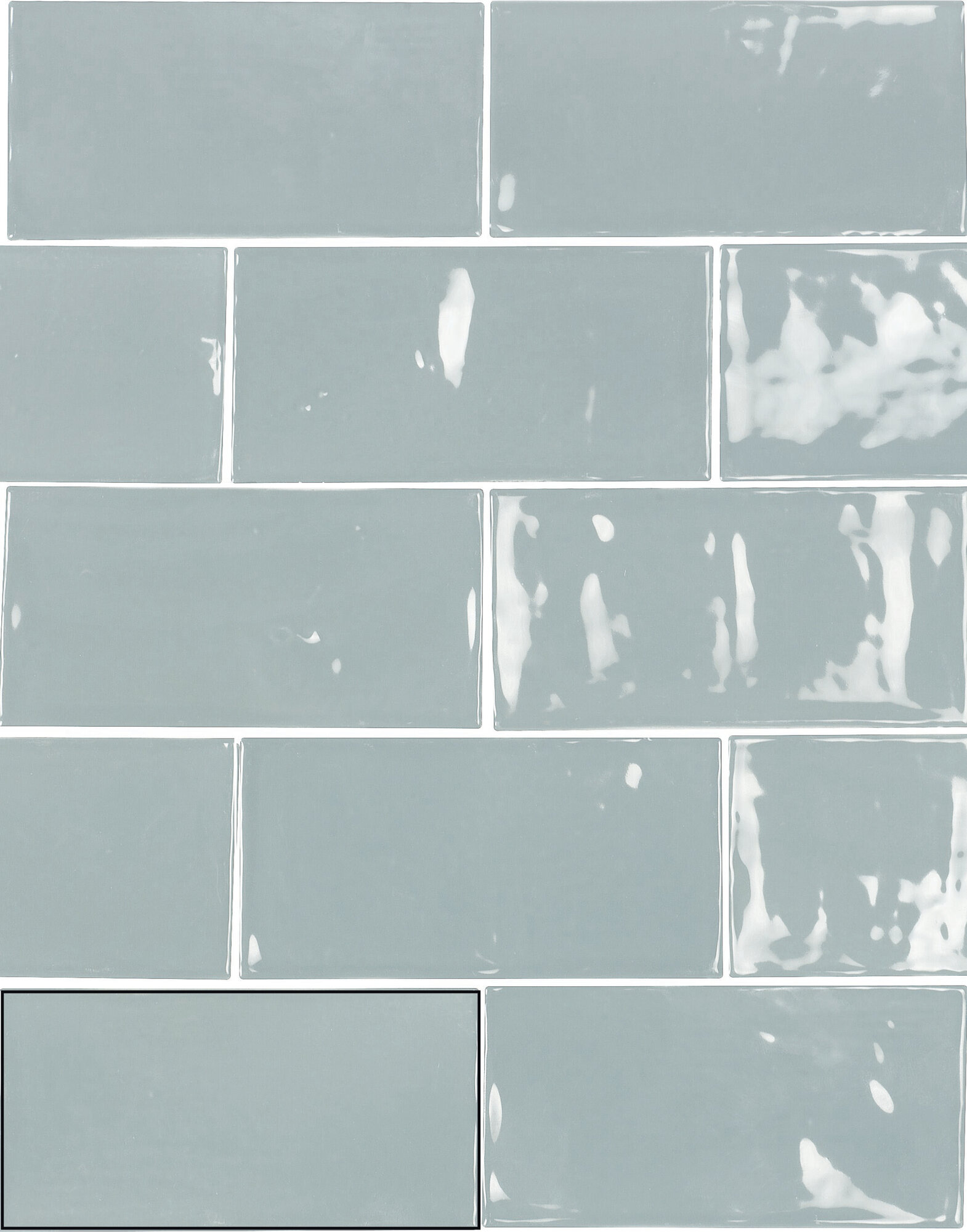 A036394 Power Blue Gloss 6.2x12.5 Ape Ceramica фото 2