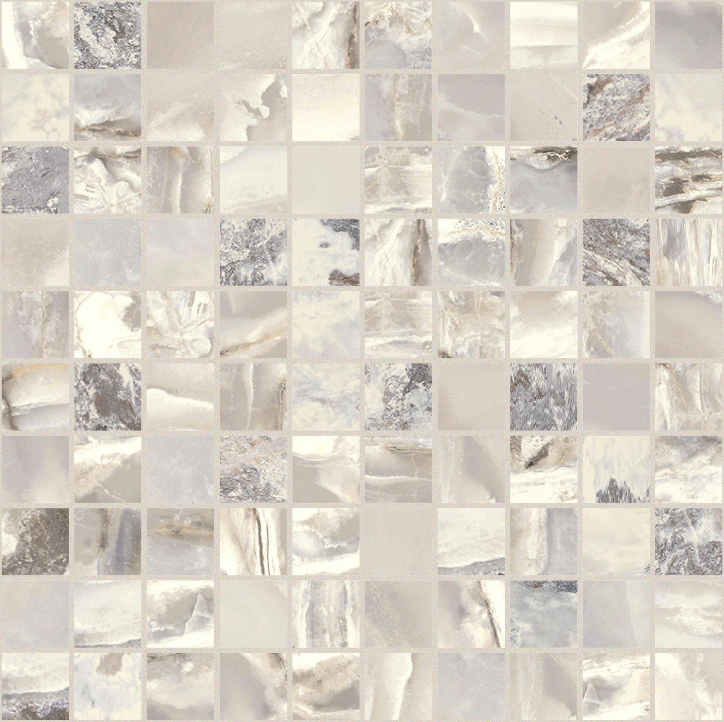 767759 Onyx&More White Blend Glossy Mosaico 3x3 30x30 Casa Dolce Casa