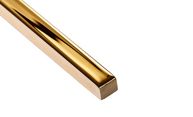 БК 156 Бордюр керамический золото 1х60 Роскошная мозаика фото 2