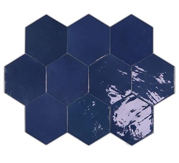 122085 ZELLIGE HEXA COBALT 10,8x12,4 WOW
