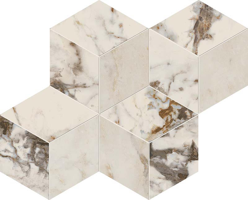 EB1O Breccia Tortona Mosaico Rombi Lappato 30.5x35.2 Keope