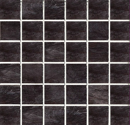 739361 Mosaico Ardoise Noir Grip 30x30 Rex Ceramiche