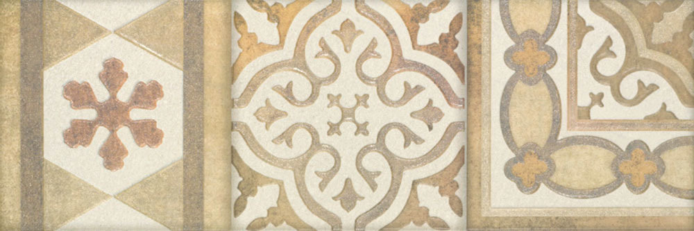 Ros. 9512 COMPOSICION RETRO II ARENA 30x90 Porcelanite Dos