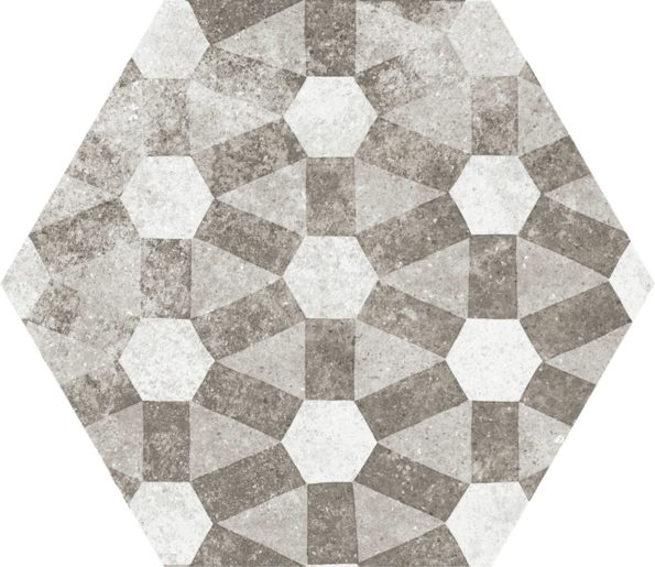 22099 Hexatile Cement Garden Grey 17,5x20 (17 видов паттерна) EQUIPE