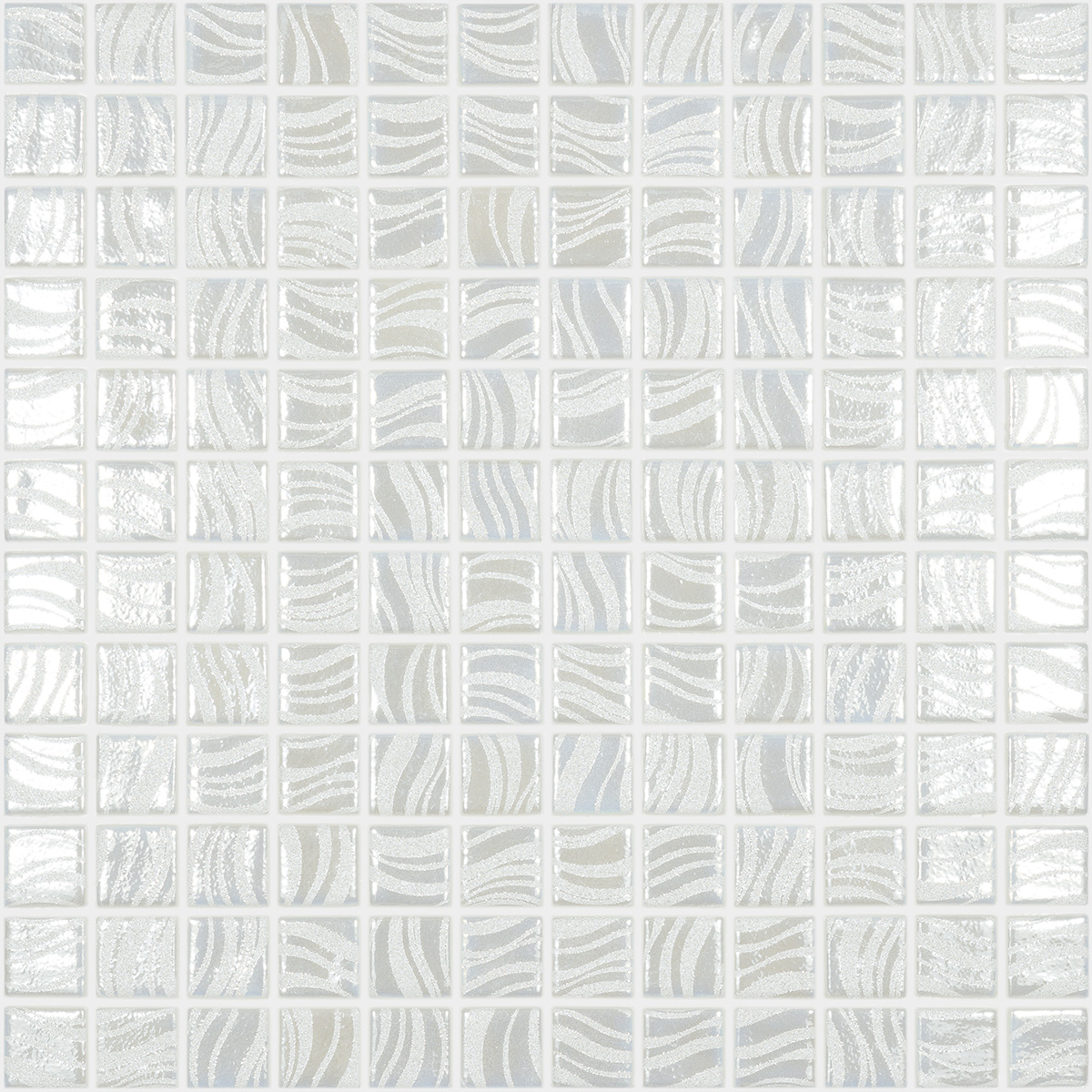 Glitter White 7802 (на сетке) 25x25 31,7x31,7 Vidrepur