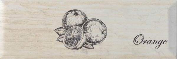 Decor Fruit Creta Orange 10x30 Monopole Ceramica