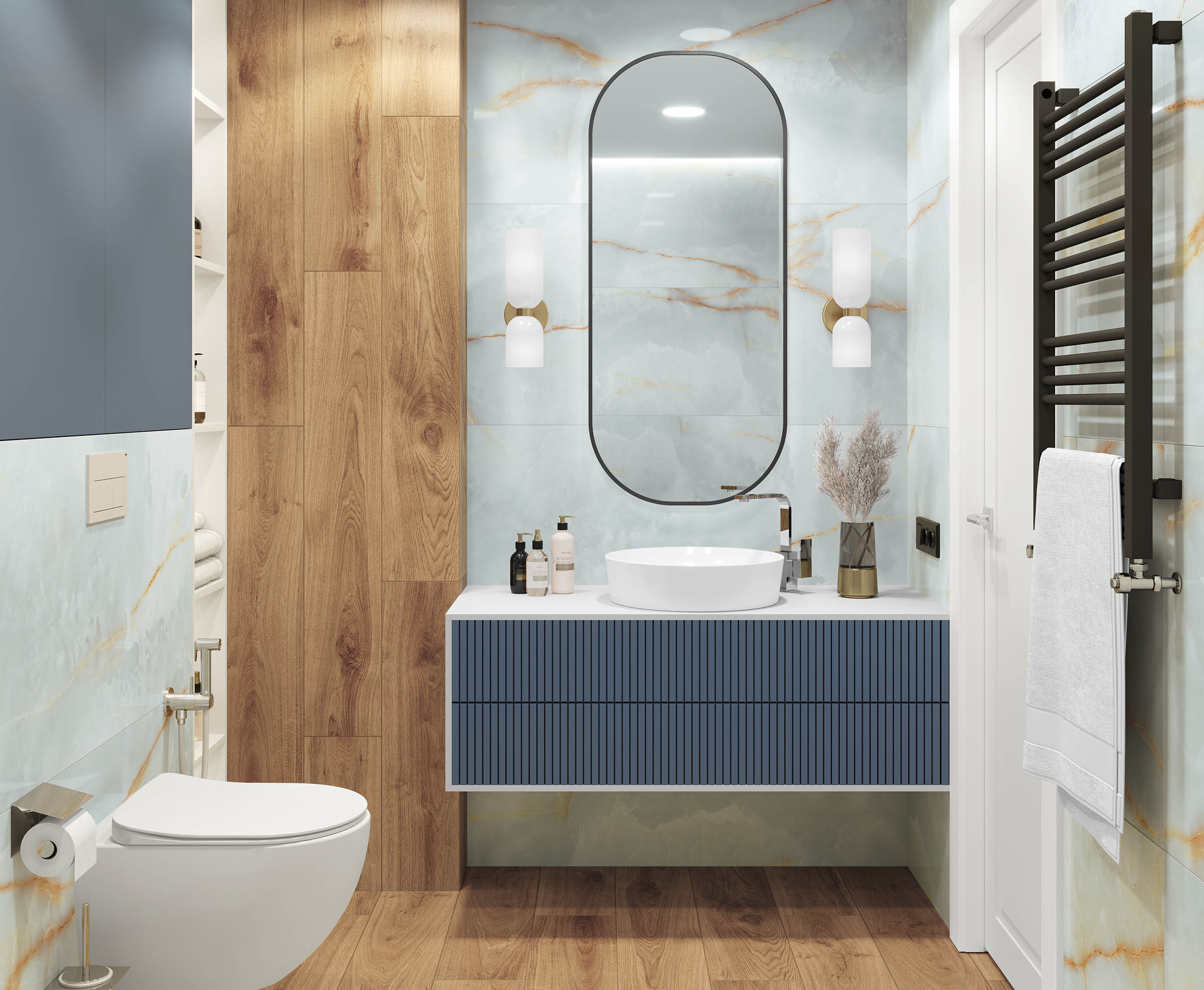 Onyx Dawn Sky голубой Полированный 60x120 Laparet