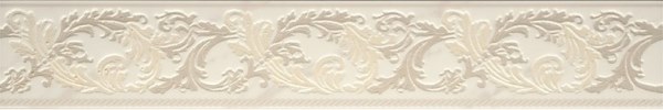 240881 Marble FASCIA 10 BAROCCHINA BIANCO 9,6x58,5 Versace (Gardenia Orchidea)