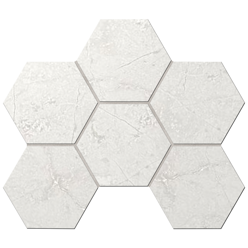 Мозаика MA01 Marmulla Hexagon неполированная 25x28.5 Ametis by Estima