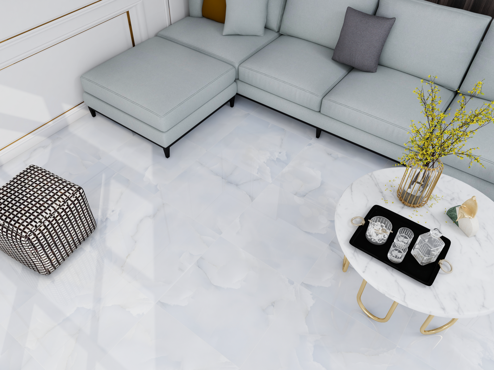 Bruni Onix Bianco Glossy 60x120 Velsaa