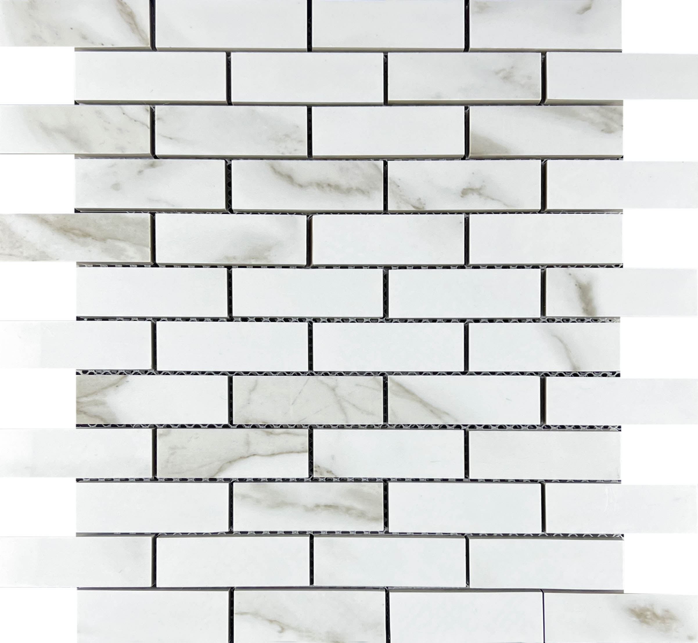 Mosaic Statuario Eva brick bone 32.1x29.9 Velsaa