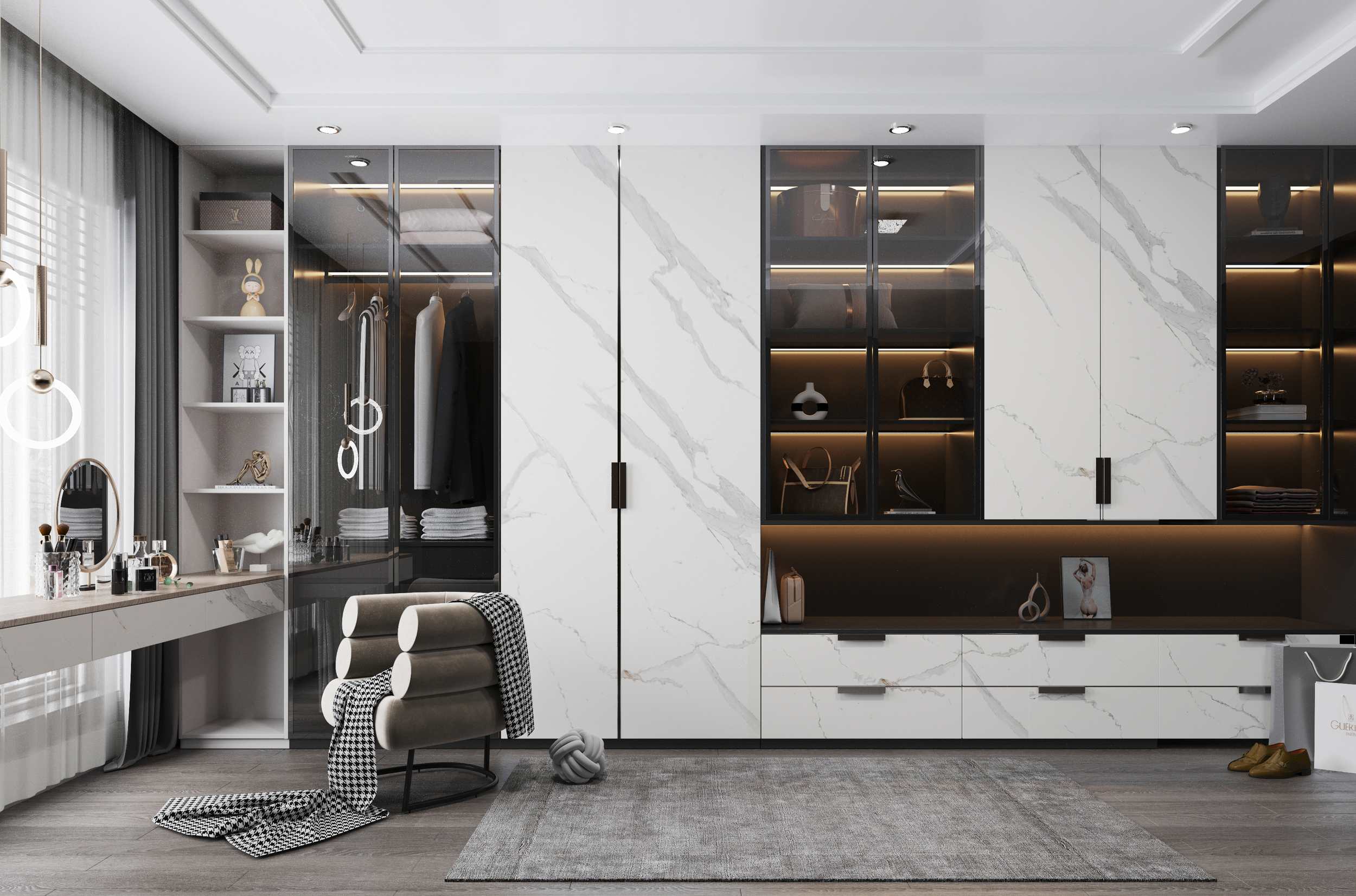 Saint Blanc Calacatta Matt Спеченный камень 1600x3200x6 Delfone фото 8