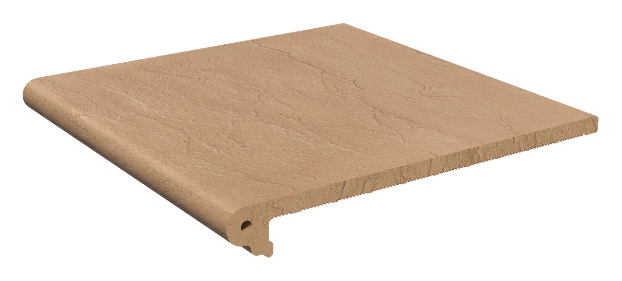 Ступень Фронтальная Флорентийская Дюна накат Скала 320x330x14 Натуральный Клинкер