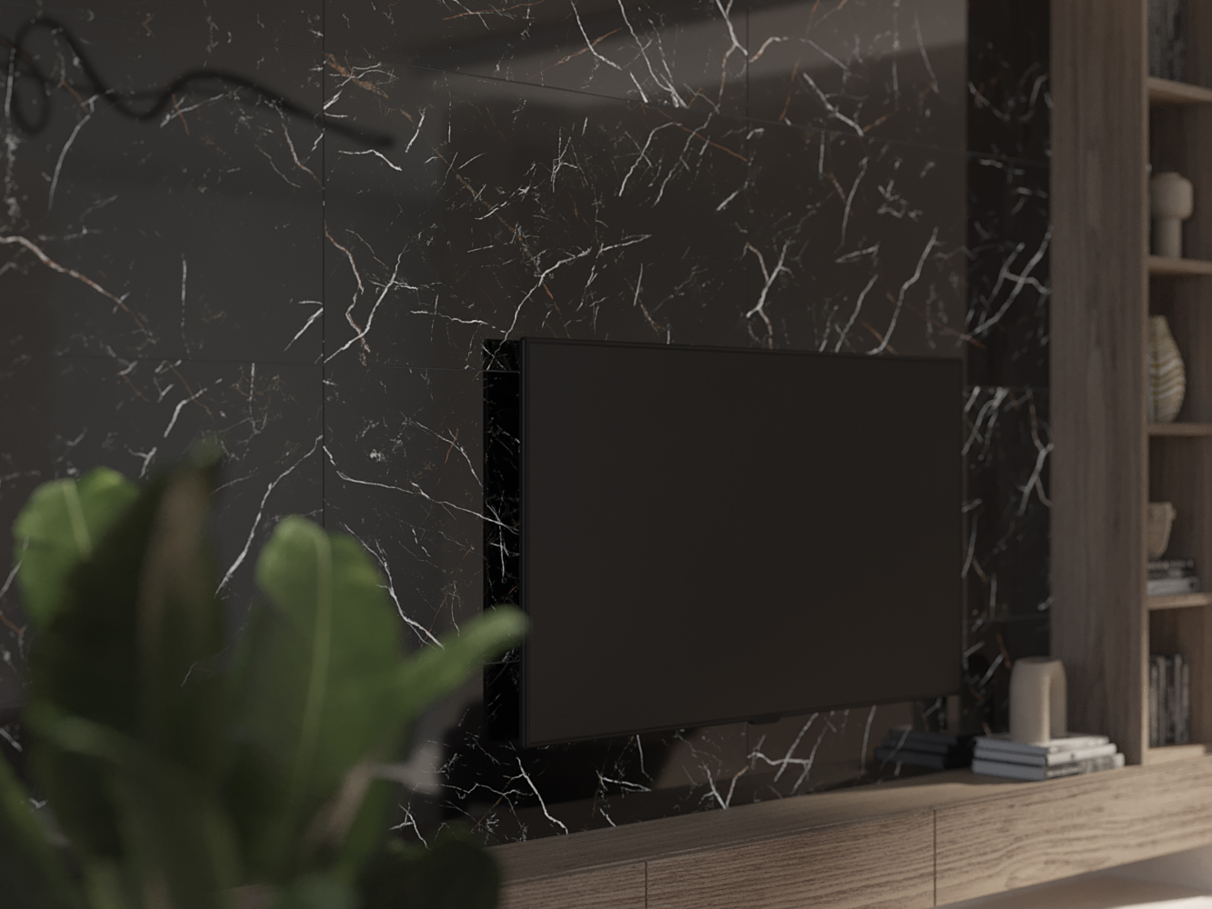 17442 Nero полированный HG черный ректификат 60x120 Cersanit
