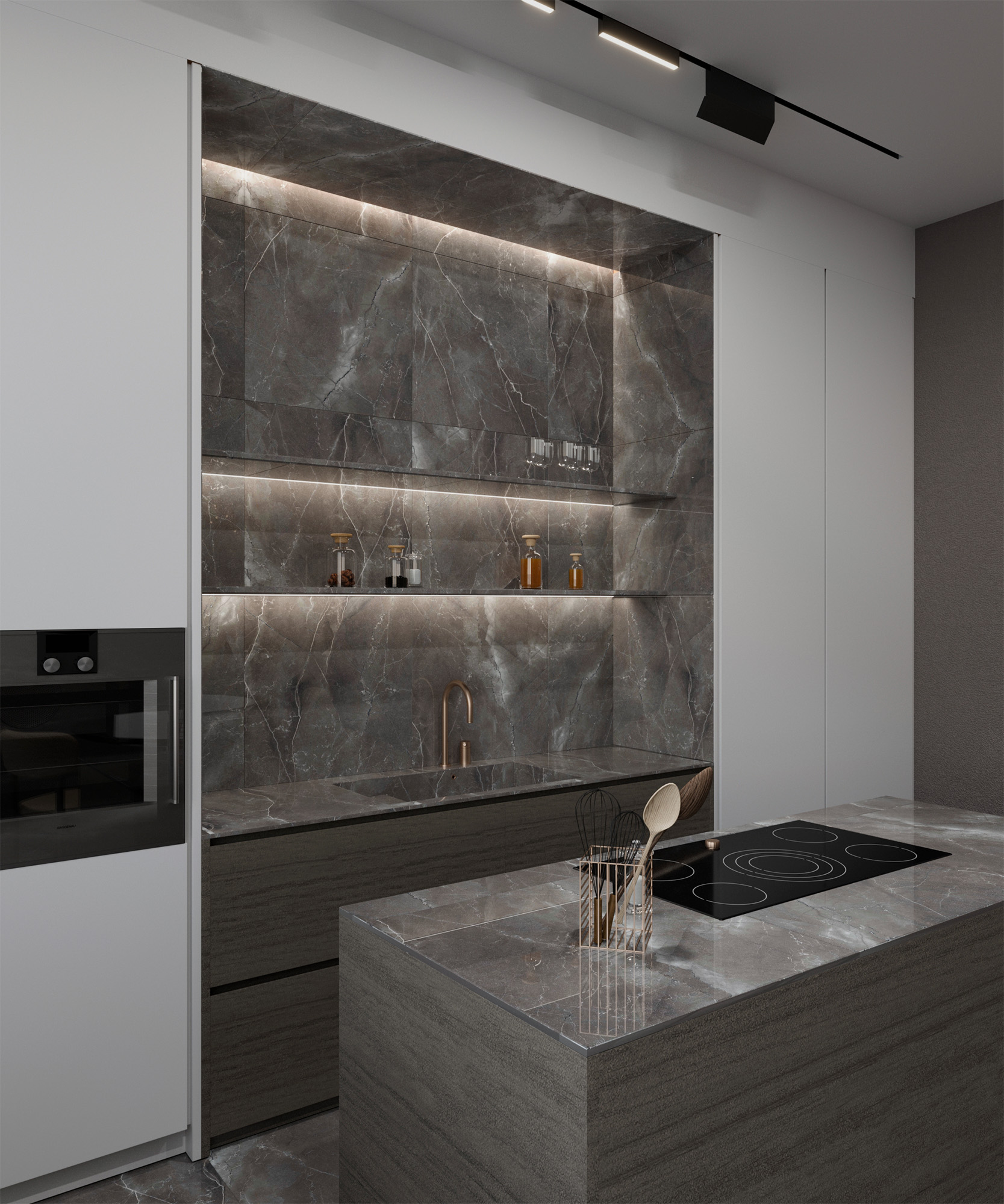 FP1014-A Pulpis Nero Full Polished 60x60 Arcadia Ceramica