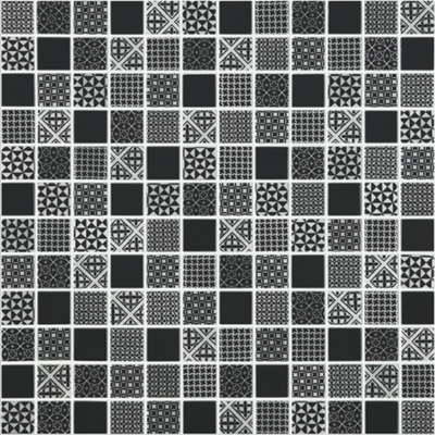 Мозаика Born Black 31.5x31.5 (на сетке) Vidrepur