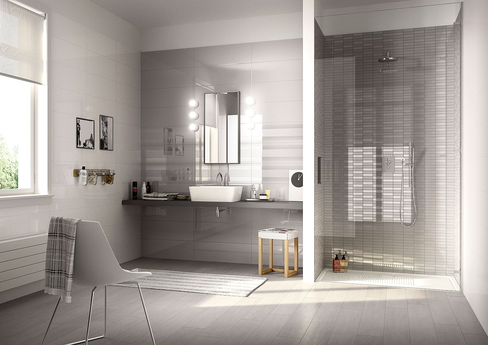 MLER Colourline White/Blue Decoro 22x66.2 MARAZZI Italy
