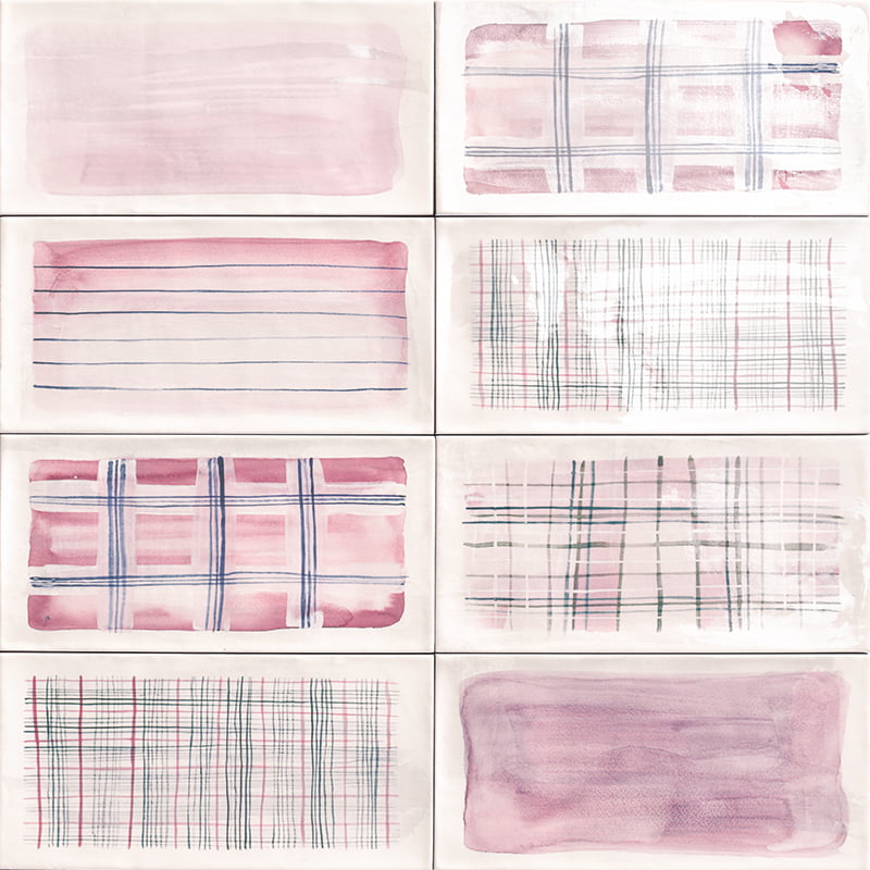 PT02917 Deco Aquarel Pink 15x30 Mainzu