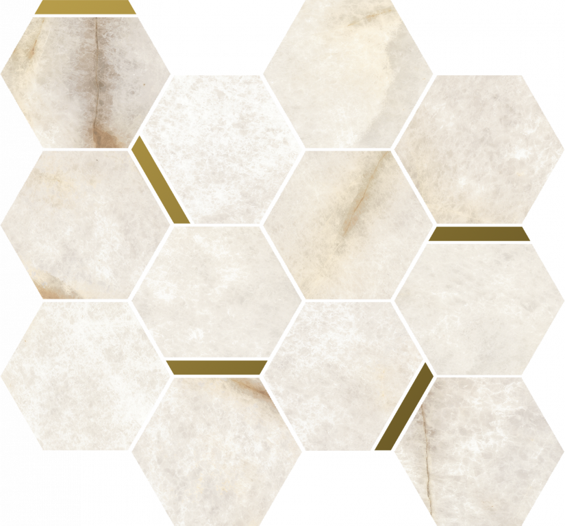 620110000223 Stellaris Crystal Pure Mosaico Chic Nat 28.3x32.8 Italon