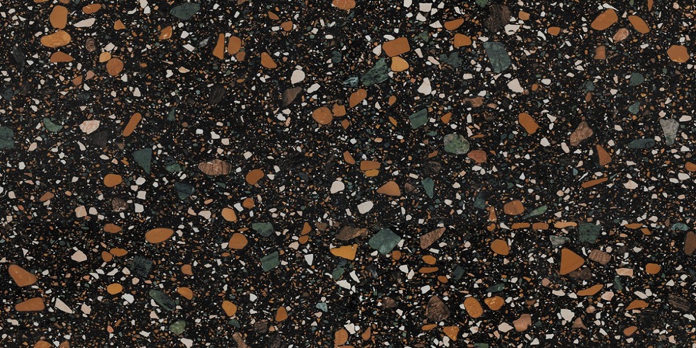 ENIND3214MT80160 Terrazzo Black Matt 800x1600x9 Ennface