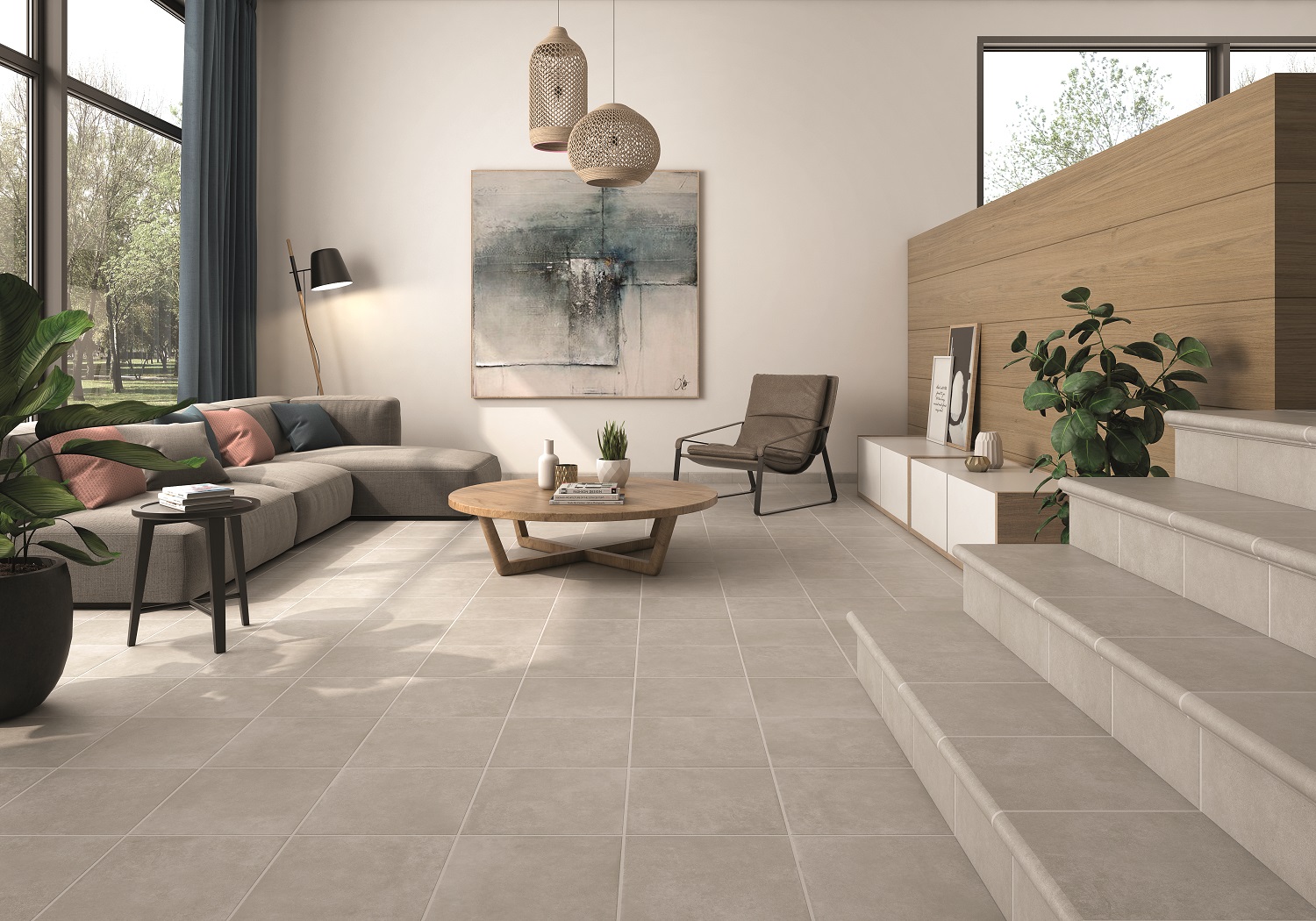 Capri Gris Esquina Redondeado 33х33 Gres de Aragon