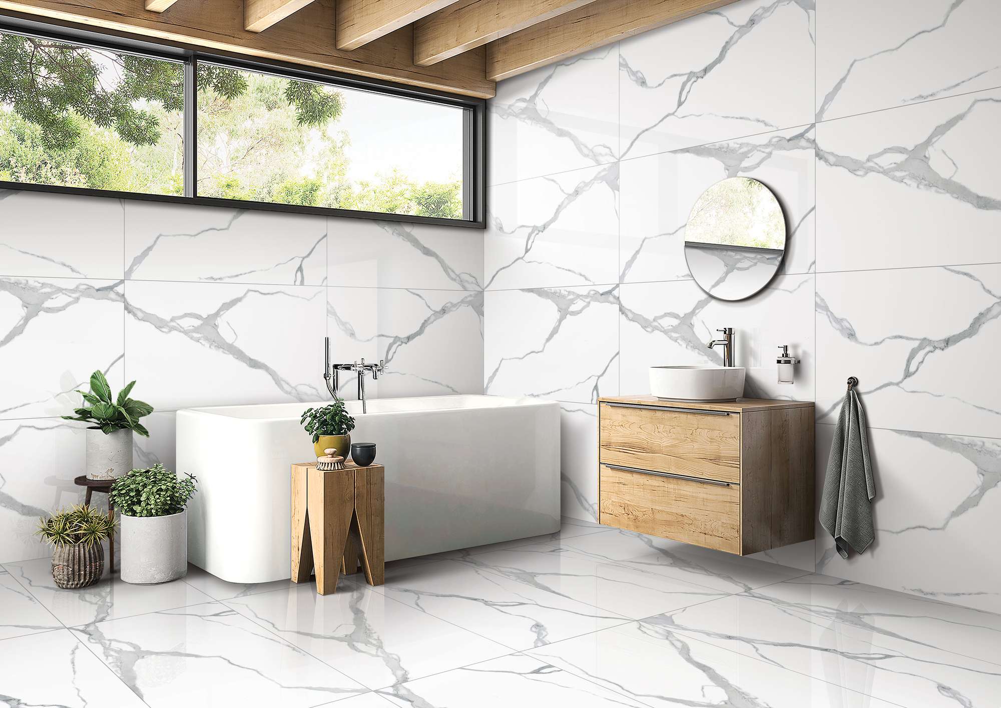FP1021-A Nuvo Statuario Full Polished 60x120 Arcadia Ceramica