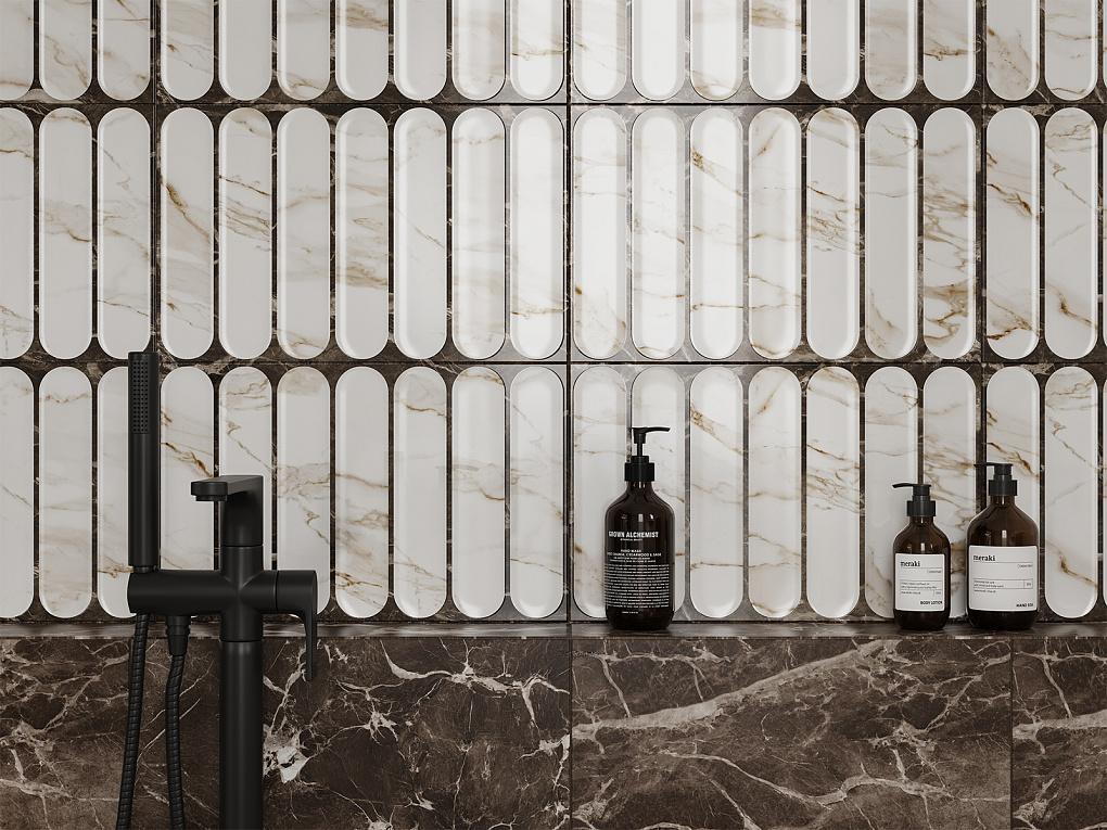 010100001555 Капелла белый низ 02 25x40 Gracia Ceramica фото 14