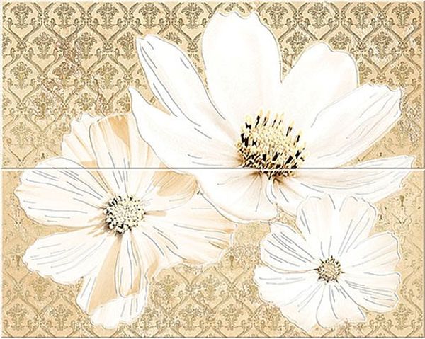 Sfumato Beige Floret панно (комплект 2шт) 50.5x40.2 Azori