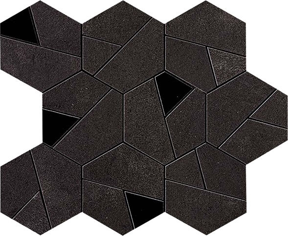 AN7B Boost Tarmac Mosaico Hex Black 25x28.5 Atlas Concorde