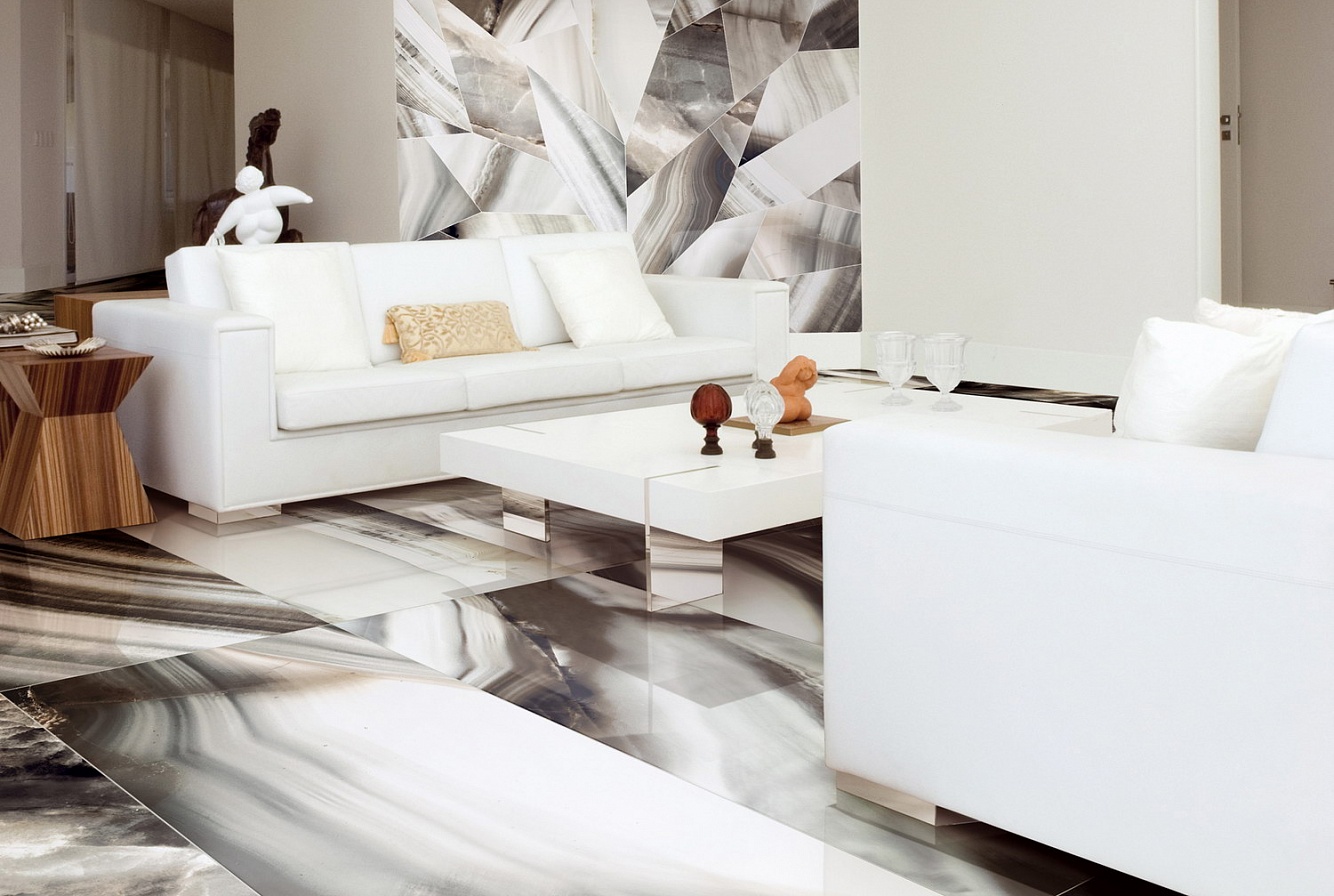739966 ALABASTRI Bamboo Mosaico 3D 3x3 Lap Ret 30x30 Rex Ceramiche