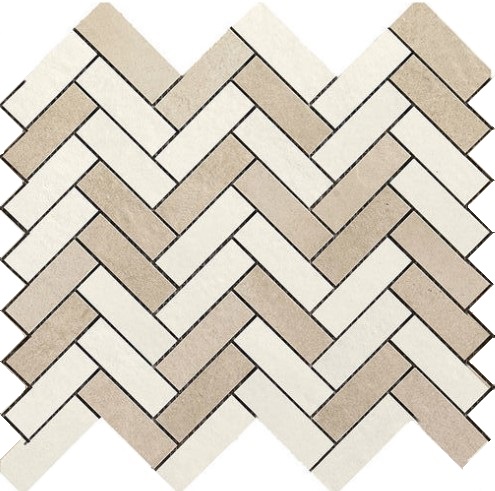 R06A Terracruda Mosaico Degrade Sabbia/Luce 33.2*128.8 Ragno Marazzi