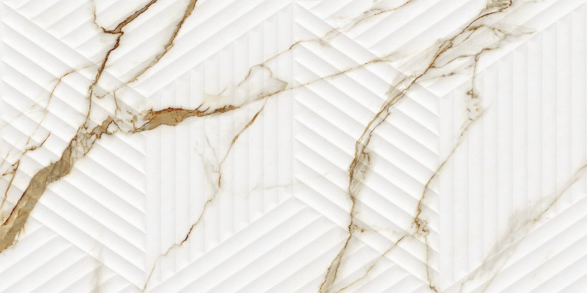 LE63063A-F53 Bianco Carrara Oro Cubo Rectificado 30х60 Artecera