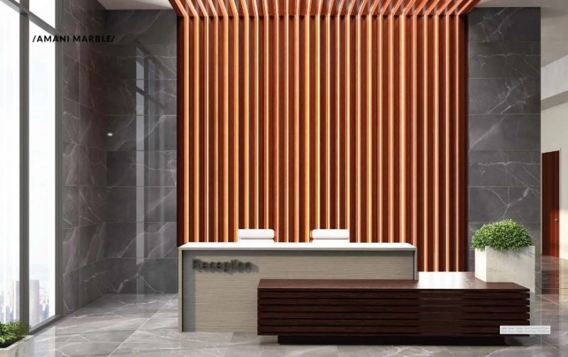Amani Marble Dark Grey Polished Full Lappato 60x120 RAK Ceramics