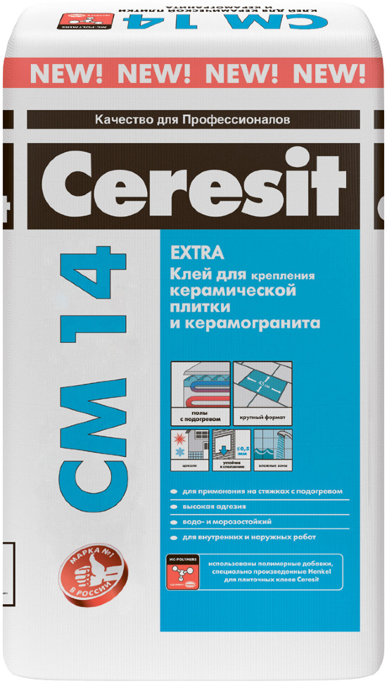1767954 CM14 Extra для плитки 25кг Ceresit