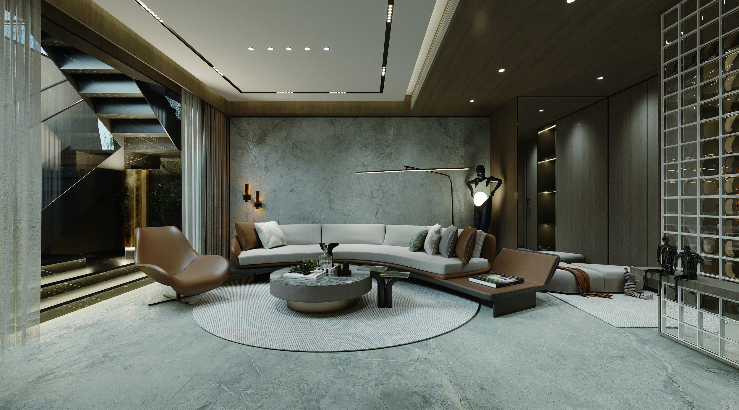 Louvre Dark Grey Matt Спеченный камень 1200x2700x6 Delfone фото 5