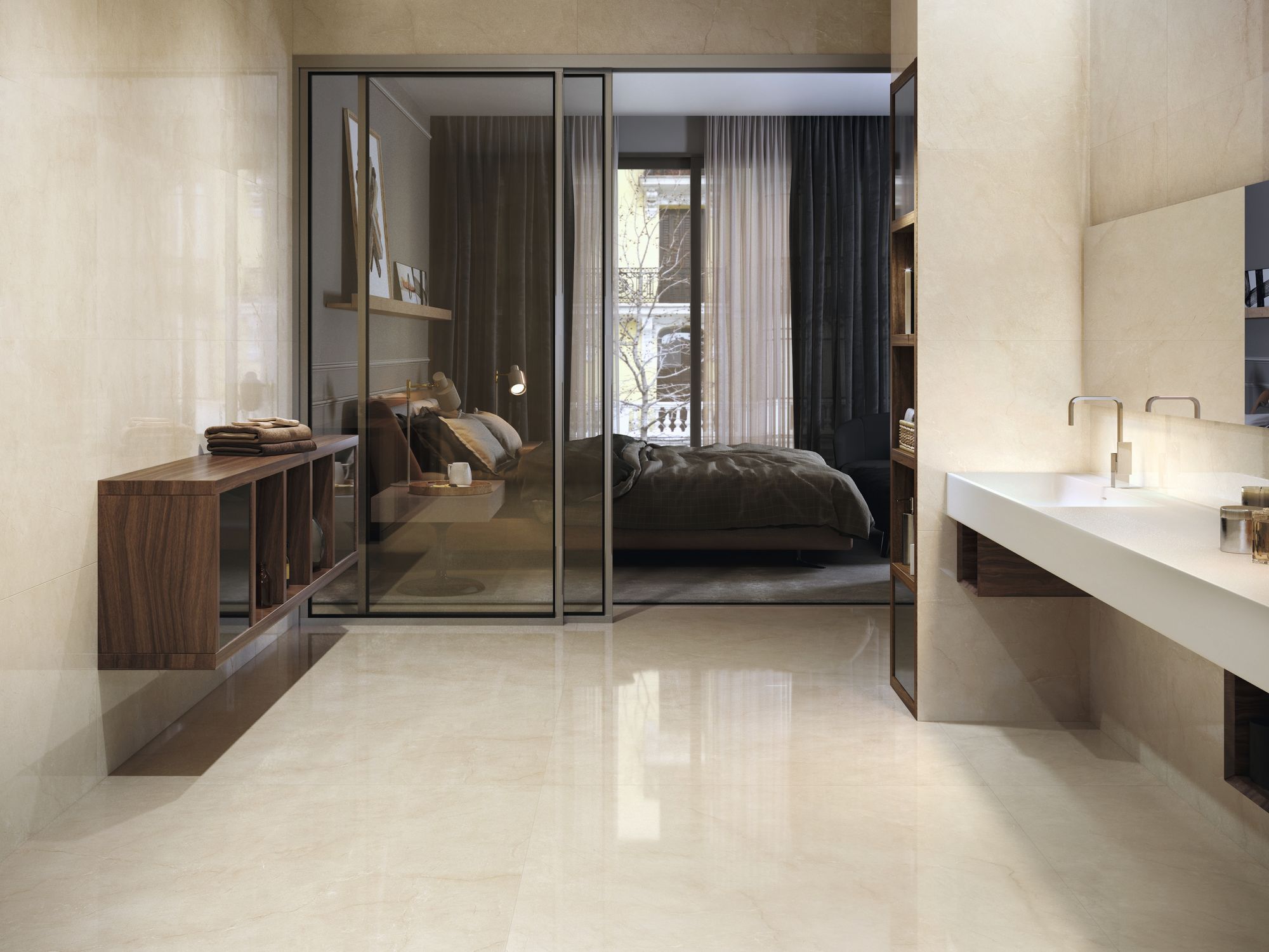 Cream Chamber Natural 120x120 Baldocer